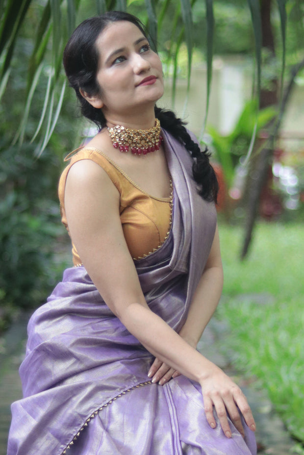 Zari Linen Gotta Lace Saree